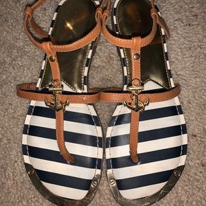 Gianni Bini Tan/Stripped Sailor Sandals